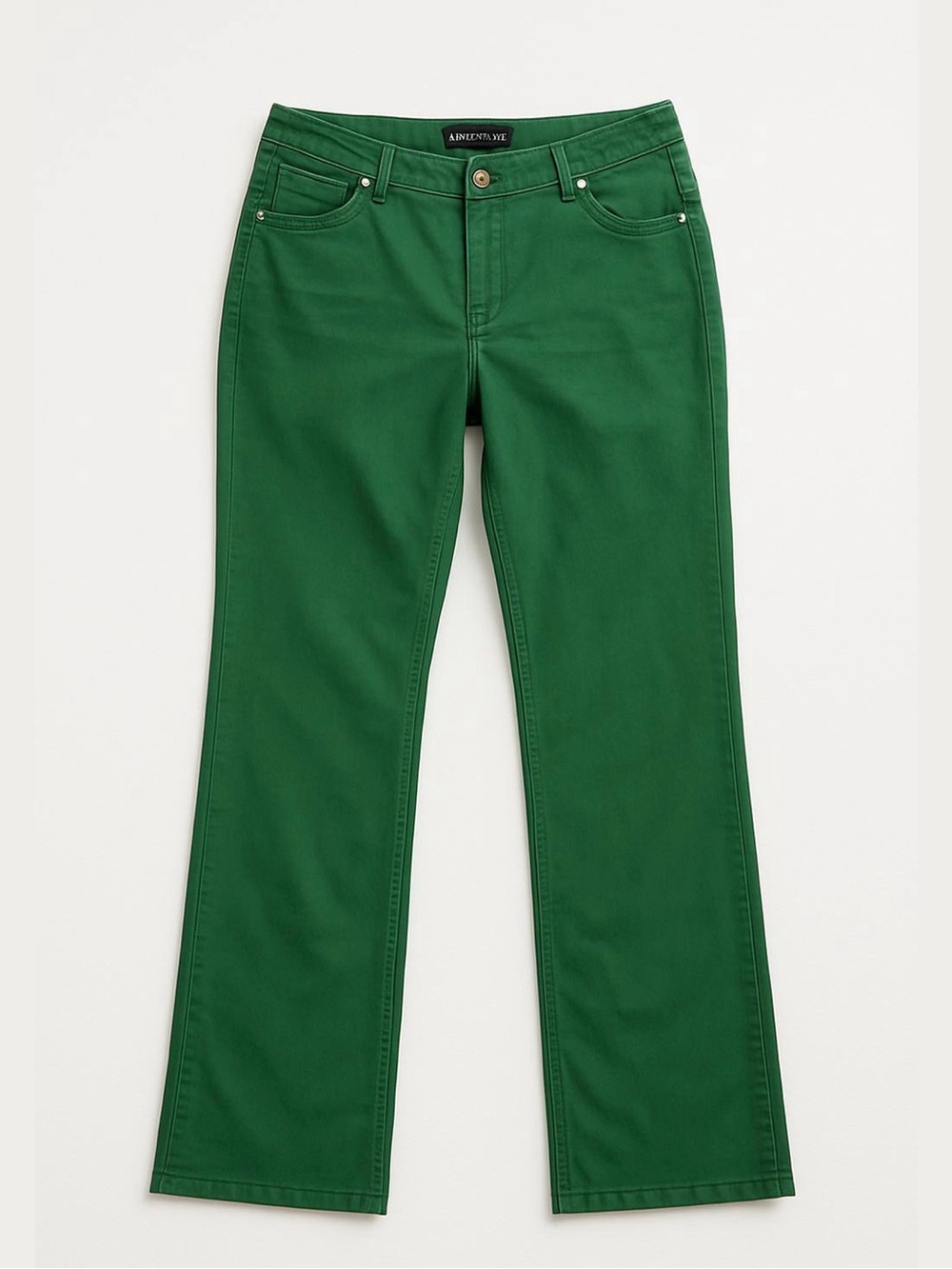 Women’s Green Stretch Straight Leg Jeans